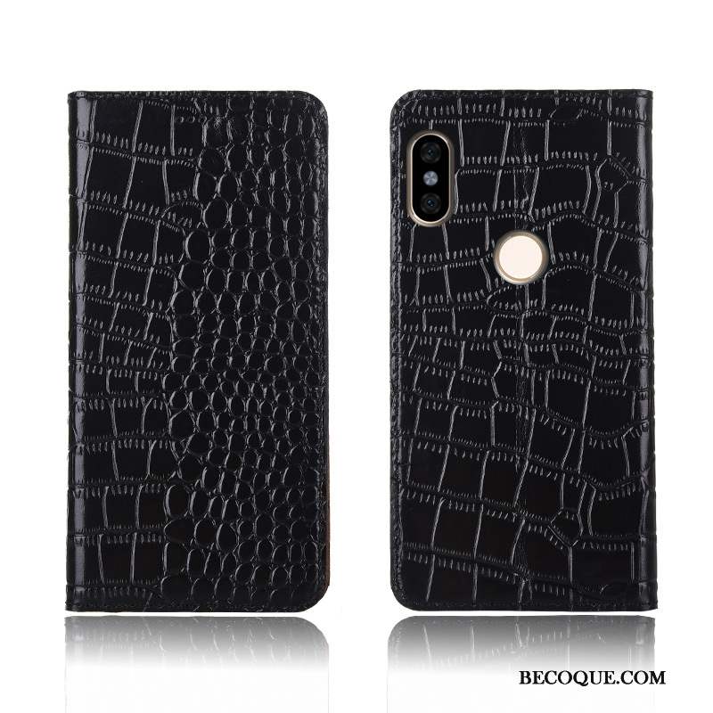 Redmi Note 6 Pro Petit Cuir Véritable Coque De Téléphone Étui Silicone Rouge