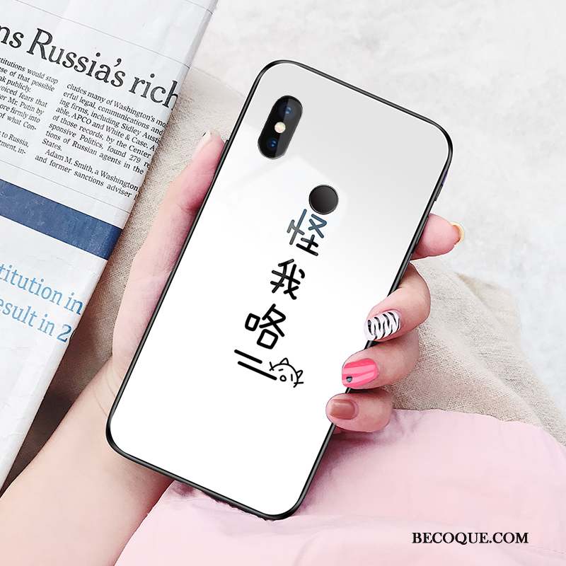 Redmi Note 6 Pro Verre Coque De Téléphone Tendance Rouge Étui Protection