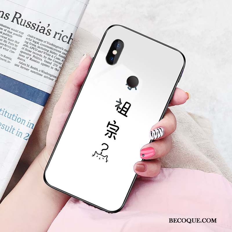 Redmi Note 6 Pro Verre Coque De Téléphone Tendance Rouge Étui Protection