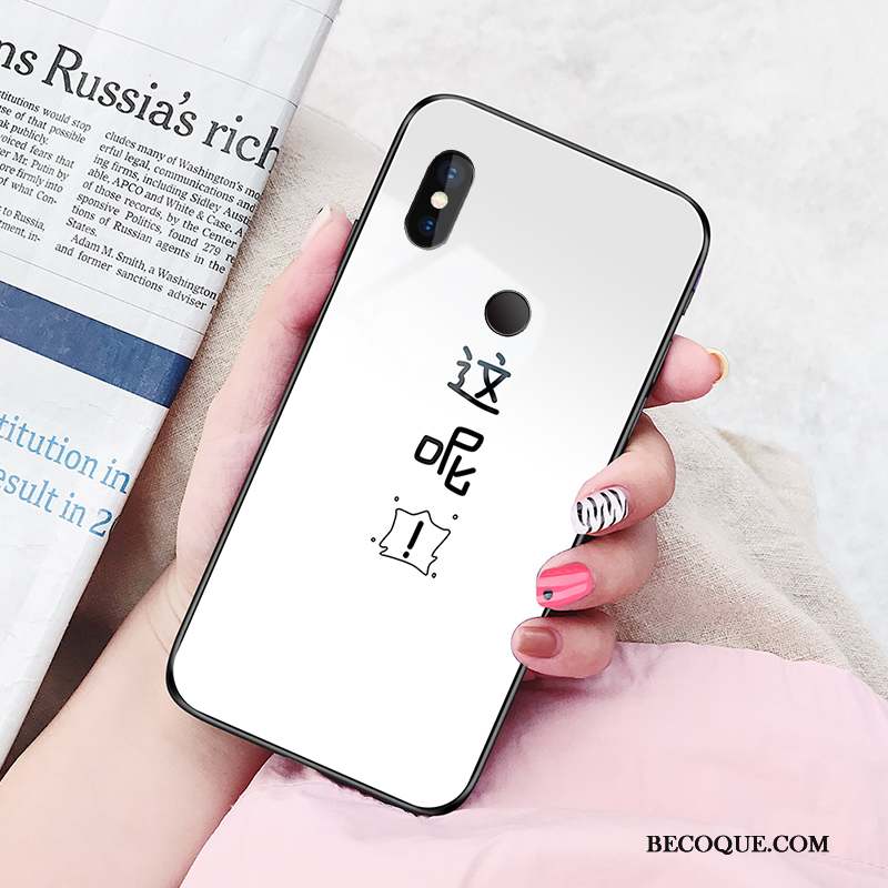 Redmi Note 6 Pro Verre Coque De Téléphone Tendance Rouge Étui Protection