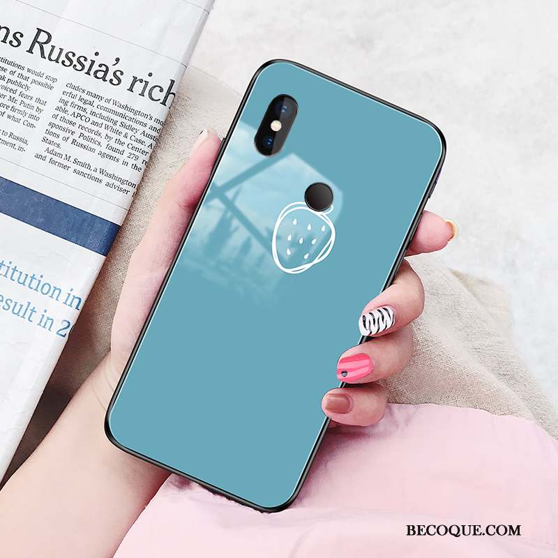 Redmi Note 6 Pro Verre Coque De Téléphone Tendance Rouge Étui Protection