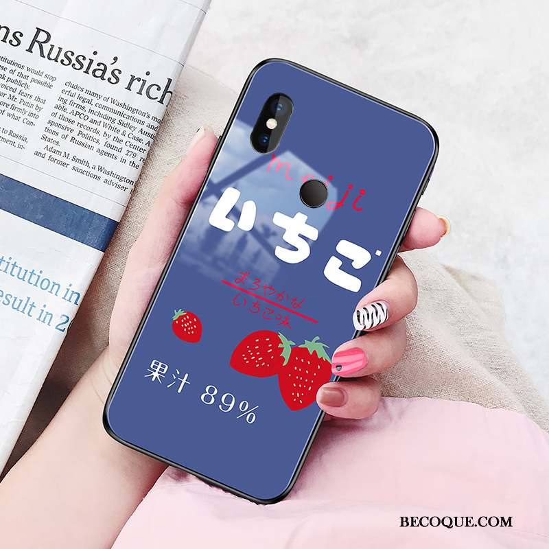 Redmi Note 6 Pro Verre Coque De Téléphone Tendance Rouge Étui Protection