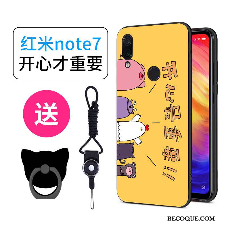 Redmi Note 7 Coque Dessin Animé Charmant Créatif Personnalité Incassable Silicone