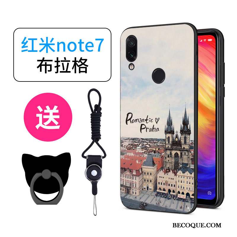 Redmi Note 7 Coque Dessin Animé Charmant Créatif Personnalité Incassable Silicone