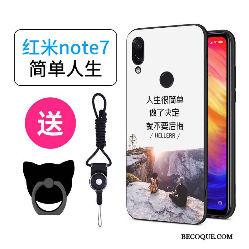 Redmi Note 7 Coque Dessin Animé Charmant Créatif Personnalité Incassable Silicone