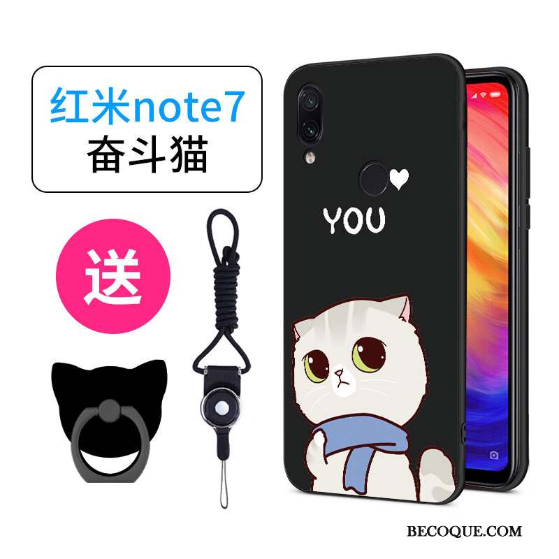 Redmi Note 7 Coque Dessin Animé Charmant Créatif Personnalité Incassable Silicone