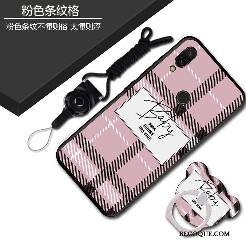 Redmi Note 7 Coque Fluide Doux Étui Membrane Protection Incassable Rouge