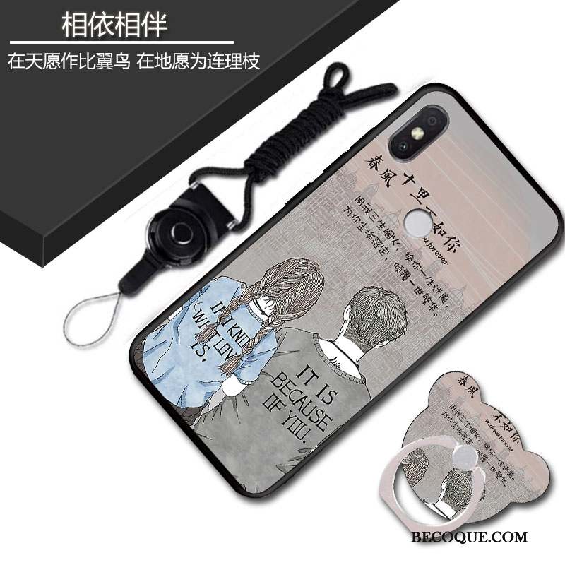 Redmi Note 7 Coque Fluide Doux Étui Membrane Protection Incassable Rouge