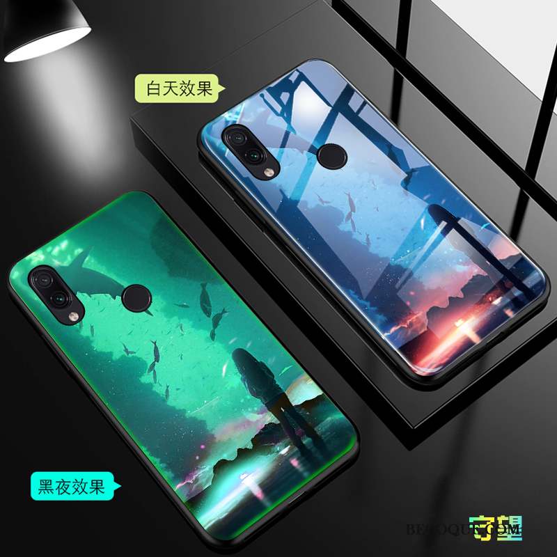 Redmi Note 7 Coque Lumineuses Rouge Silicone Tout Compris Petit Vert