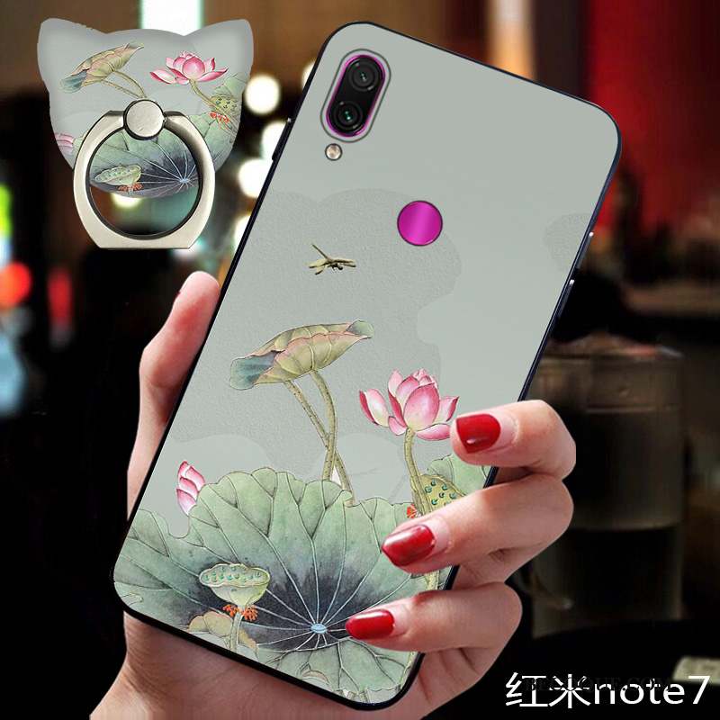 Redmi Note 7 Coque Légères Incassable Vintage Tendance Fluide Doux Style Chinois