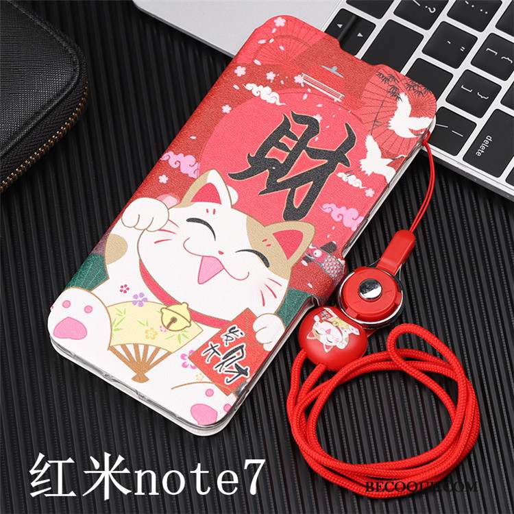 Redmi Note 7 Coque Téléphone Portable Silicone Incassable Fluide Doux Rouge Étui