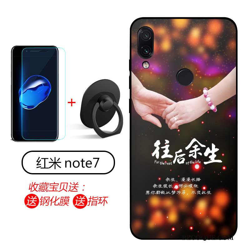 Redmi Note 7 Délavé En Daim Fluide Doux Silicone Coque De Téléphone Téléphone Portable