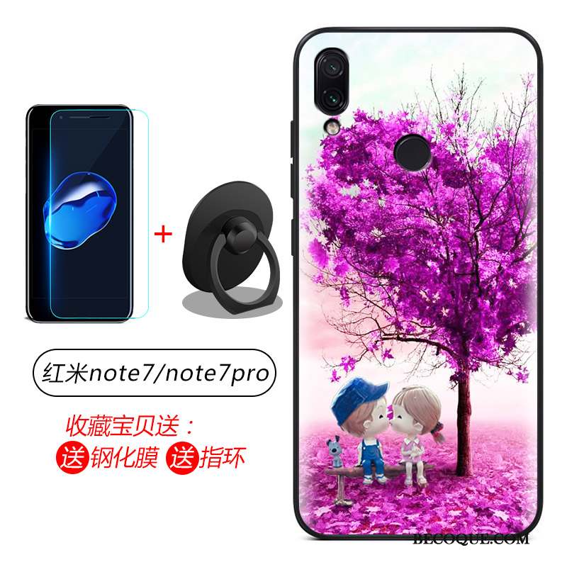 Redmi Note 7 Délavé En Daim Fluide Doux Silicone Coque De Téléphone Téléphone Portable