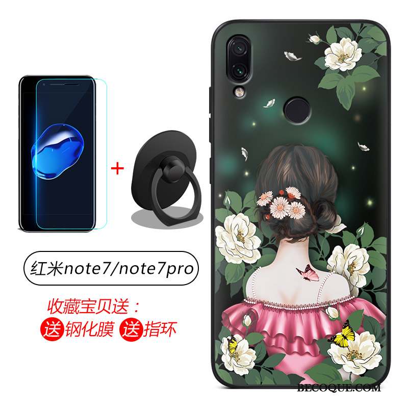 Redmi Note 7 Délavé En Daim Fluide Doux Silicone Coque De Téléphone Téléphone Portable