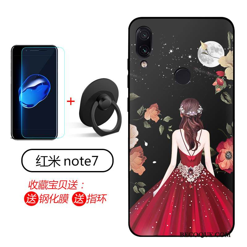 Redmi Note 7 Délavé En Daim Fluide Doux Silicone Coque De Téléphone Téléphone Portable