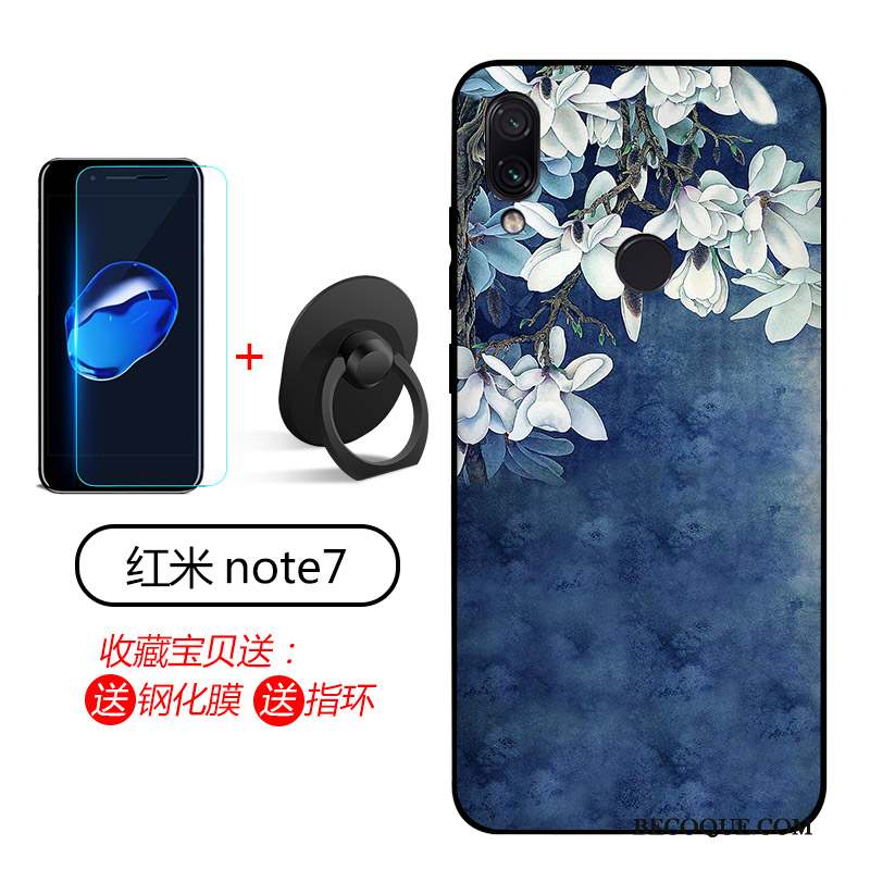 Redmi Note 7 Délavé En Daim Fluide Doux Silicone Coque De Téléphone Téléphone Portable