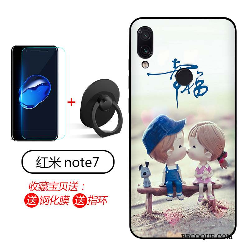 Redmi Note 7 Délavé En Daim Fluide Doux Silicone Coque De Téléphone Téléphone Portable