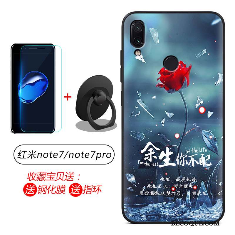 Redmi Note 7 Délavé En Daim Fluide Doux Silicone Coque De Téléphone Téléphone Portable