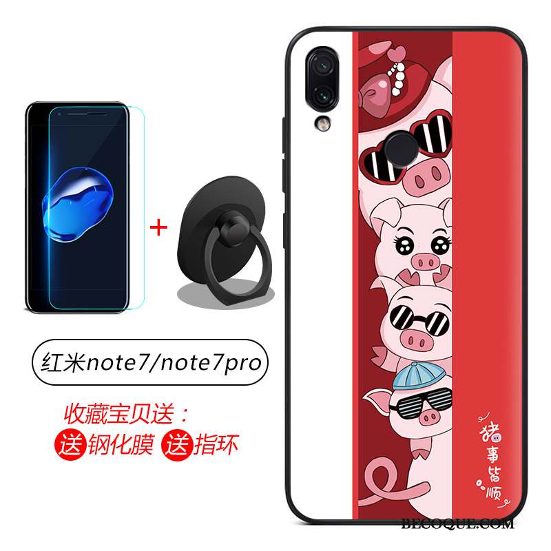 Redmi Note 7 Délavé En Daim Fluide Doux Silicone Coque De Téléphone Téléphone Portable