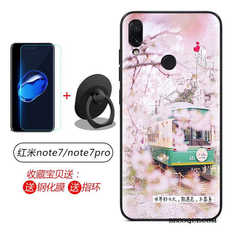 Redmi Note 7 Délavé En Daim Fluide Doux Silicone Coque De Téléphone Téléphone Portable