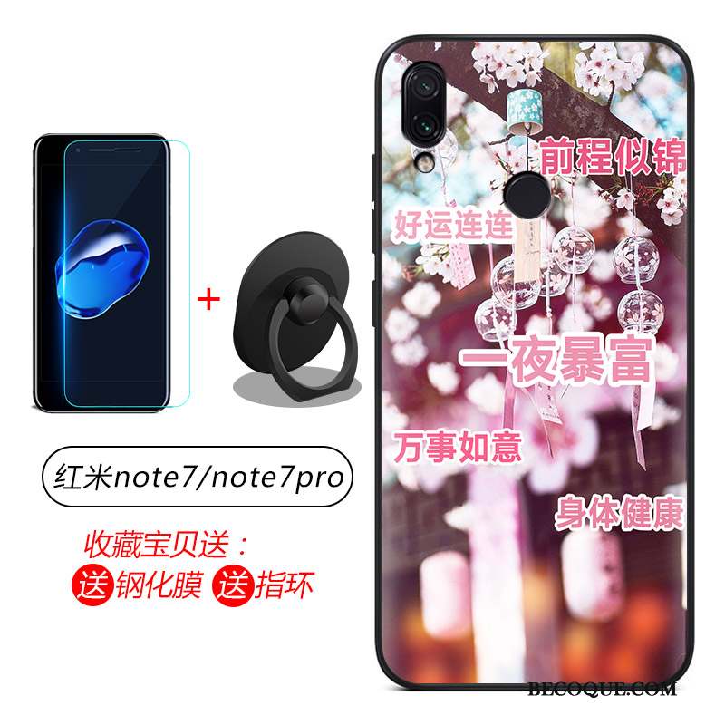 Redmi Note 7 Délavé En Daim Fluide Doux Silicone Coque De Téléphone Téléphone Portable