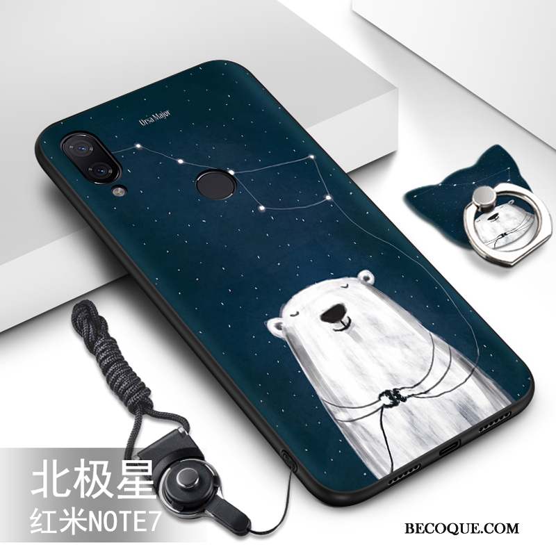 Redmi Note 7 Nouveau Coque De Téléphone Net Rouge Dessin Animé Protection Téléphone Portable