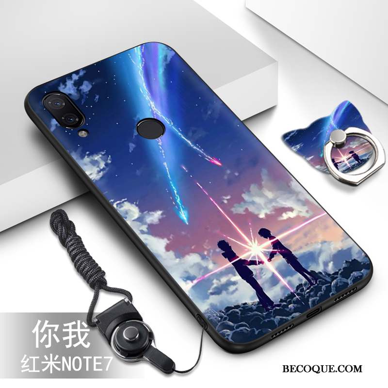 Redmi Note 7 Nouveau Coque De Téléphone Net Rouge Dessin Animé Protection Téléphone Portable