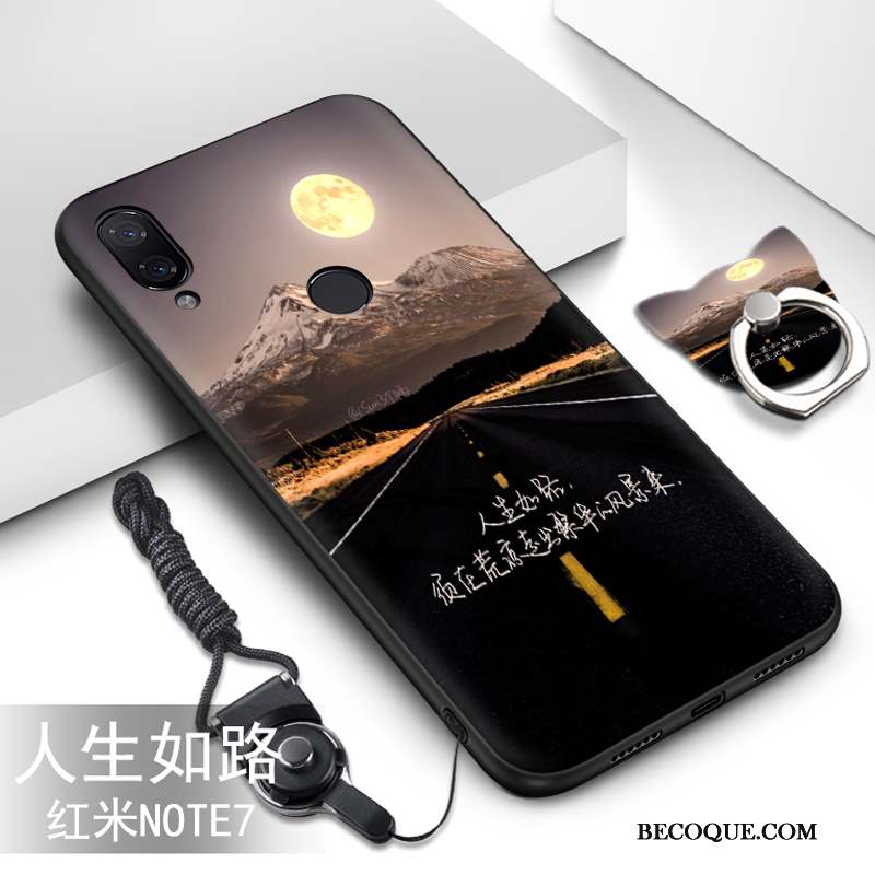 Redmi Note 7 Nouveau Coque De Téléphone Net Rouge Dessin Animé Protection Téléphone Portable