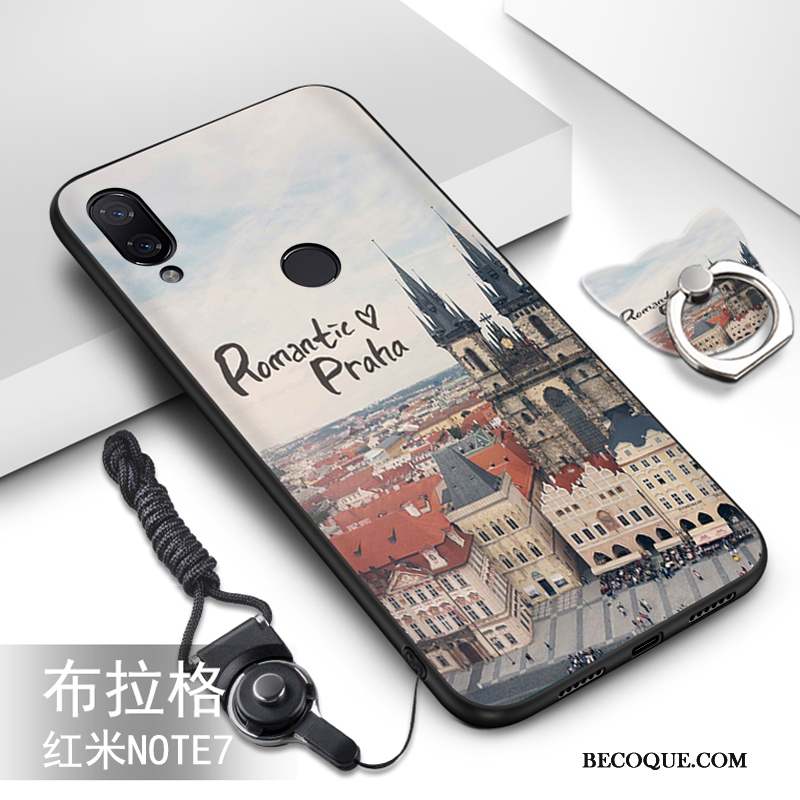 Redmi Note 7 Nouveau Coque De Téléphone Net Rouge Dessin Animé Protection Téléphone Portable