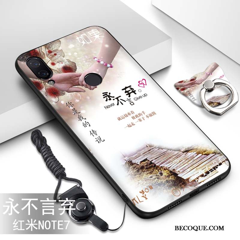 Redmi Note 7 Nouveau Coque De Téléphone Net Rouge Dessin Animé Protection Téléphone Portable