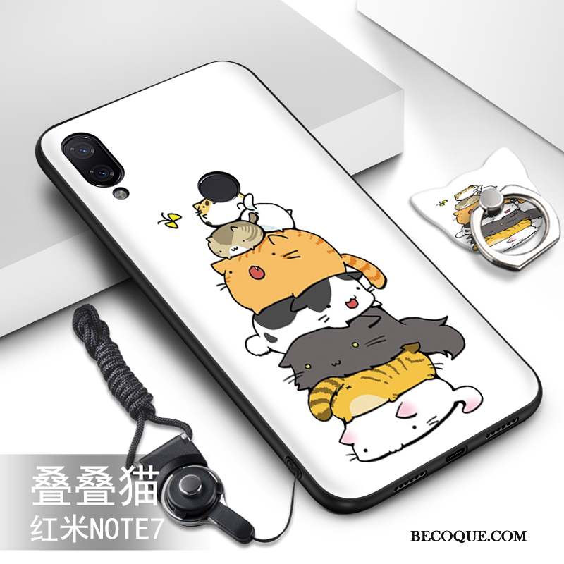 Redmi Note 7 Nouveau Coque De Téléphone Net Rouge Dessin Animé Protection Téléphone Portable