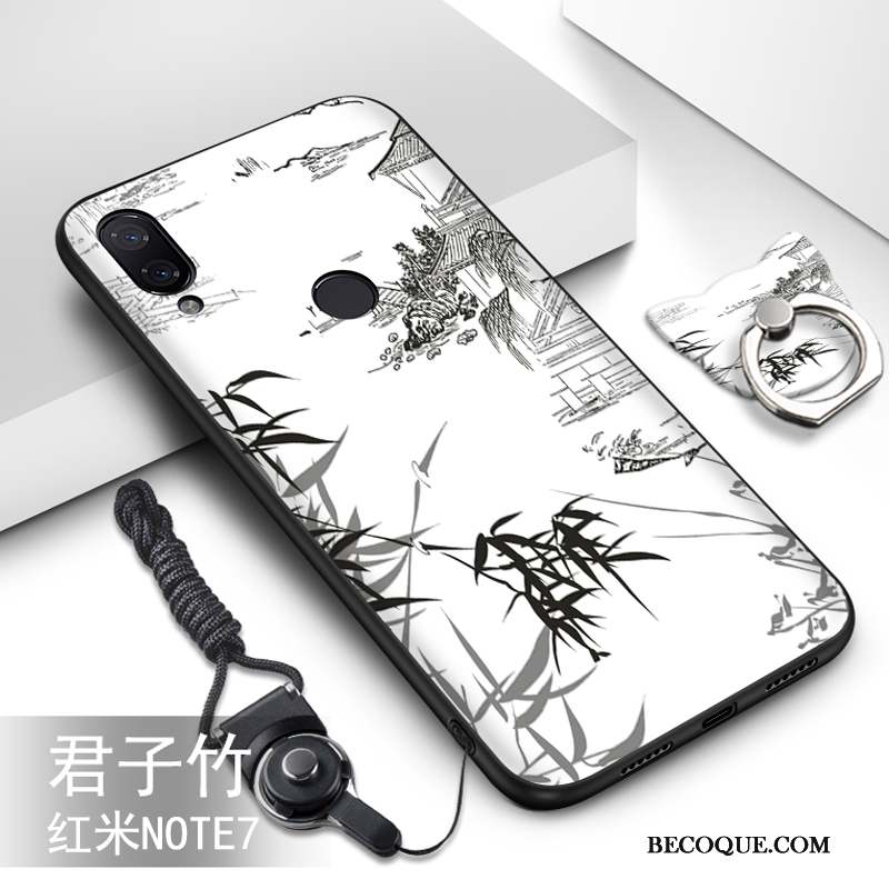 Redmi Note 7 Nouveau Coque De Téléphone Net Rouge Dessin Animé Protection Téléphone Portable