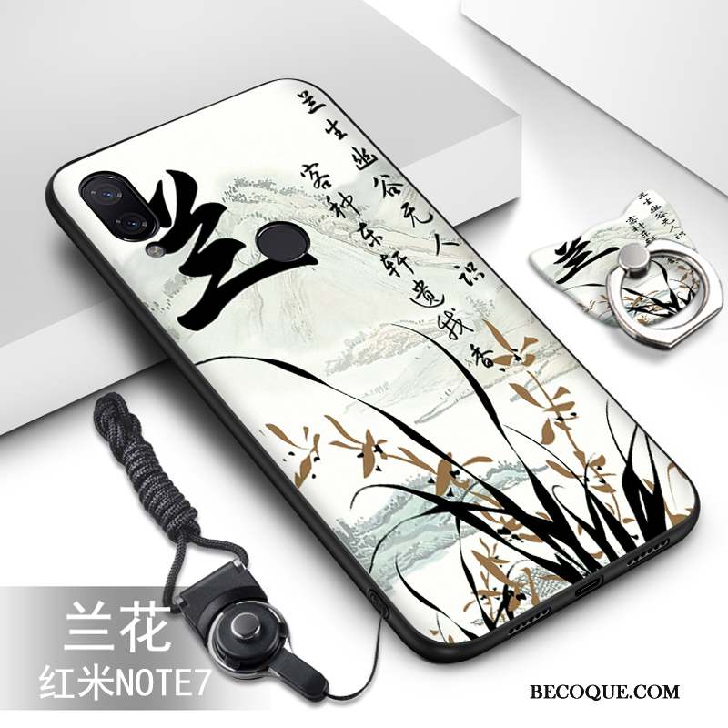 Redmi Note 7 Nouveau Coque De Téléphone Net Rouge Dessin Animé Protection Téléphone Portable