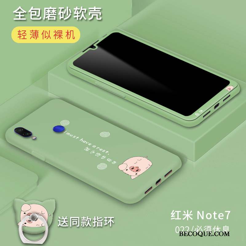 Redmi Note 7 Protection Tout Compris Vert Vent Coque De Téléphone Tendance