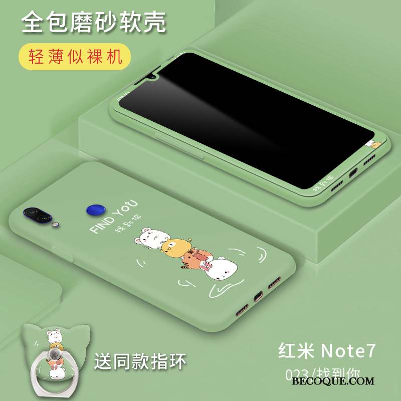 Redmi Note 7 Protection Tout Compris Vert Vent Coque De Téléphone Tendance