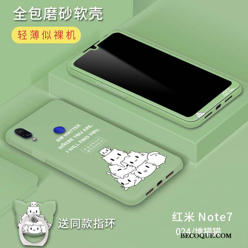 Redmi Note 7 Protection Tout Compris Vert Vent Coque De Téléphone Tendance
