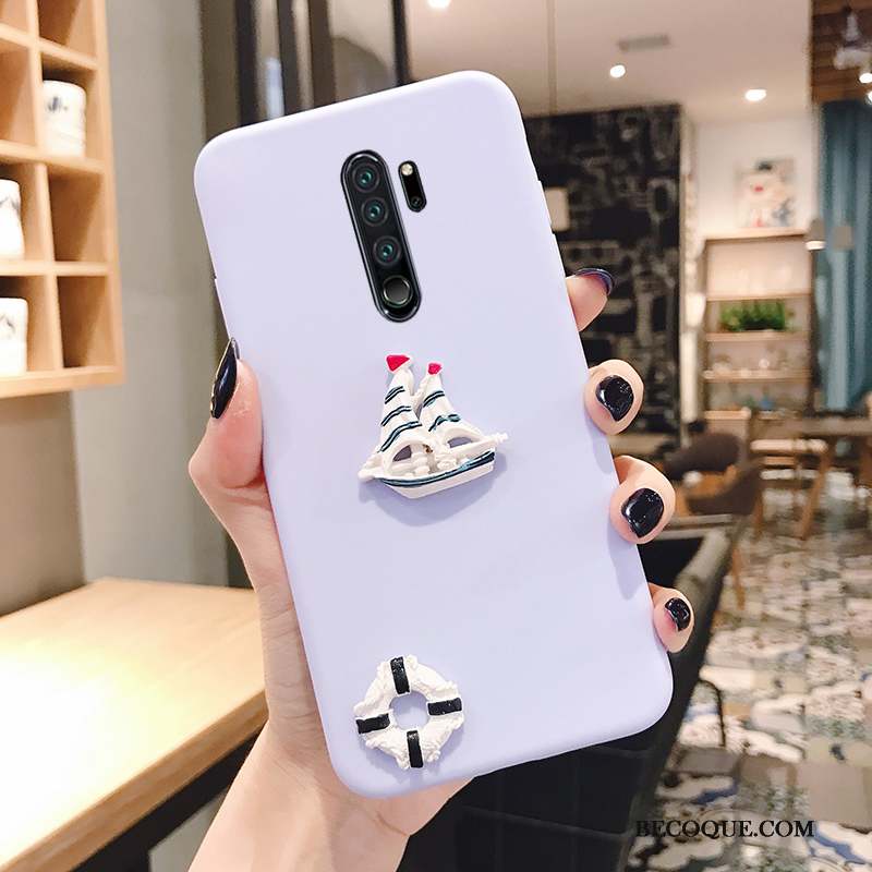 Redmi Note 8 Pro Coque Amoureux Fluide Doux Clair Tendance Légères Violet