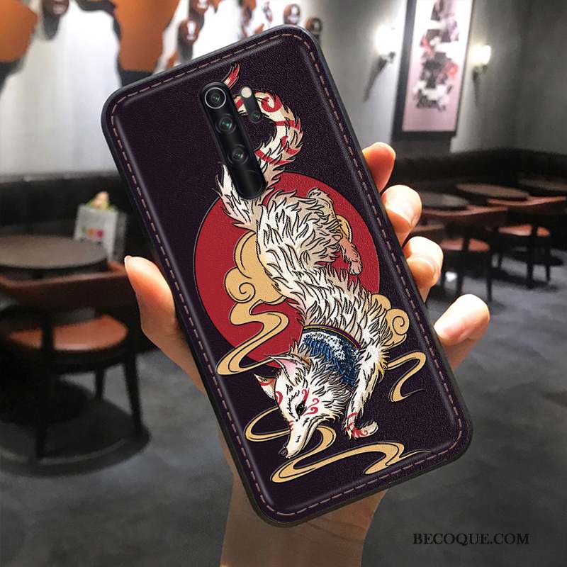 Redmi Note 8 Pro Coque De Téléphone Style Chinois Gaufrage Tout Compris Incassable Modèle Fleurie