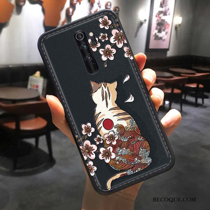 Redmi Note 8 Pro Coque De Téléphone Style Chinois Gaufrage Tout Compris Incassable Modèle Fleurie