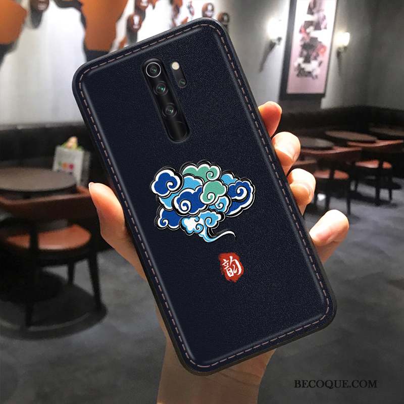 Redmi Note 8 Pro Coque De Téléphone Style Chinois Gaufrage Tout Compris Incassable Modèle Fleurie