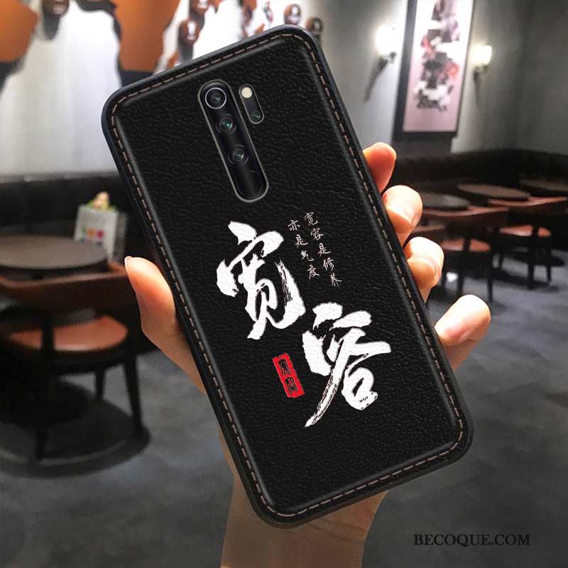 Redmi Note 8 Pro Coque Personnalité Incassable Modèle Fleurie Créatif Cœur Cuir