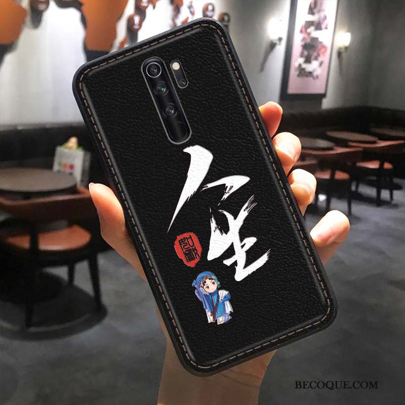 Redmi Note 8 Pro Coque Personnalité Incassable Modèle Fleurie Créatif Cœur Cuir