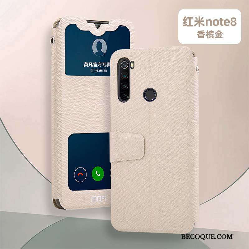 Redmi Note 8 Pro Coque Silicone Protection Étui En Cuir Incassable Tout Compris Rose