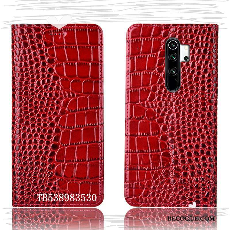 Redmi Note 8 Pro Crocodile Modèle Fleurie Étui Rouge Coque De Téléphone Bleu