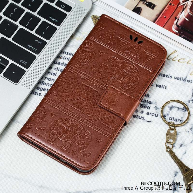 Redmi Note 8 Pro Gaufrage Coque De Téléphone Grand Housse Business Rouge
