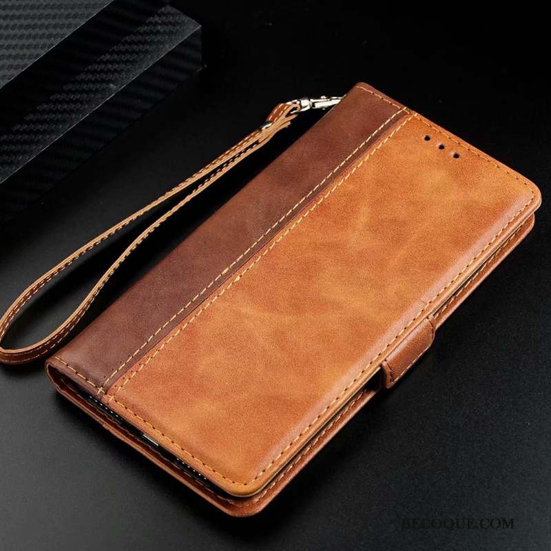 Redmi Note 8 Pro Housse Plier Coque De Téléphone Étui En Cuir Membrane Business