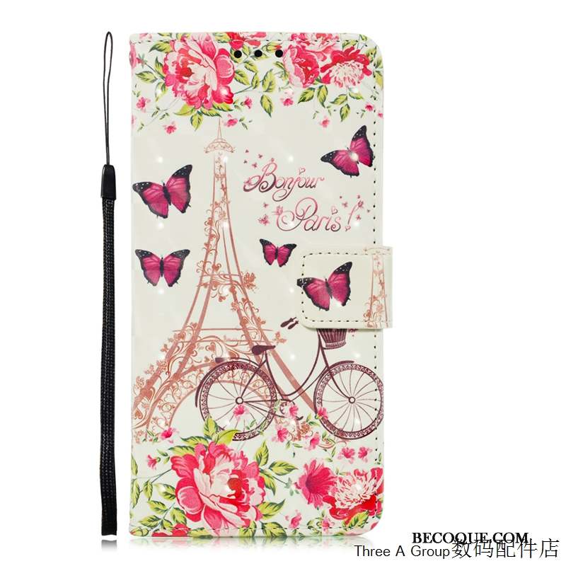 Redmi Note 8 Pro Rouge Charmant Housse Coque De Téléphone Carte Papillon