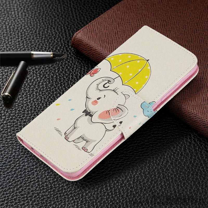 Redmi Note 8 Pro Rouge Housse Petit Coque De Téléphone Étui En Cuir Dessin Animé