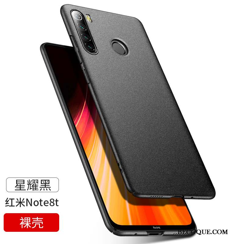 Redmi Note 8t Coque Noir Incassable Tendance Très Mince Rouge Difficile