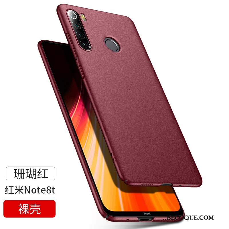 Redmi Note 8t Coque Noir Incassable Tendance Très Mince Rouge Difficile